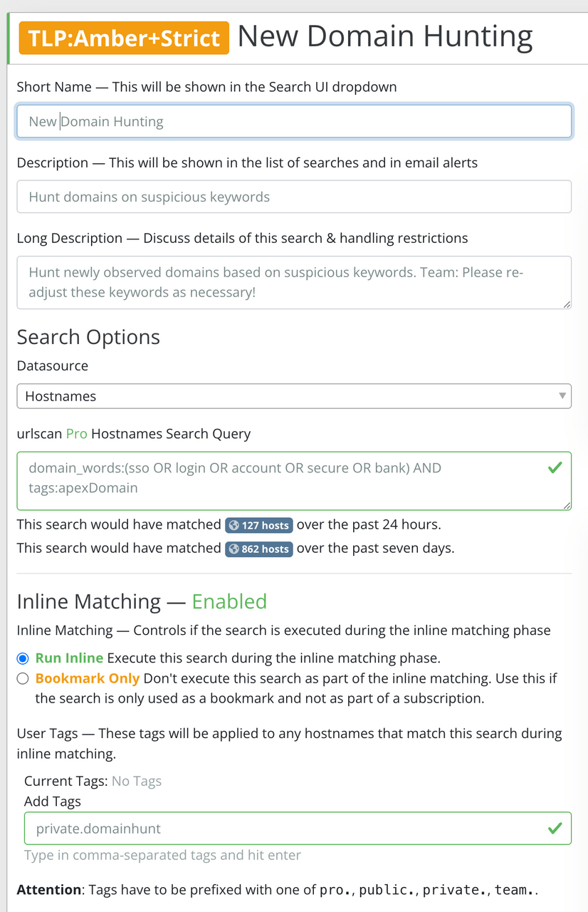Saved Searches UI