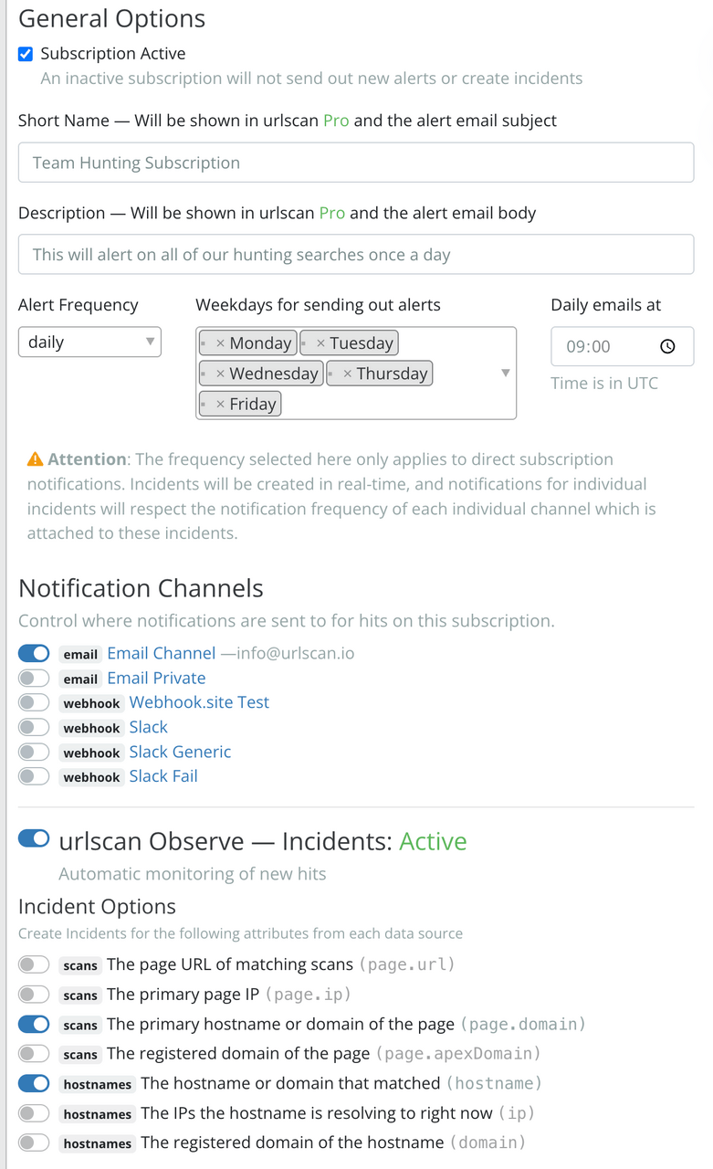 Subscription UI